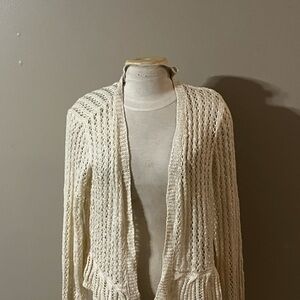 LC Lauren Conrad Cream Chunky Knit Cardigan